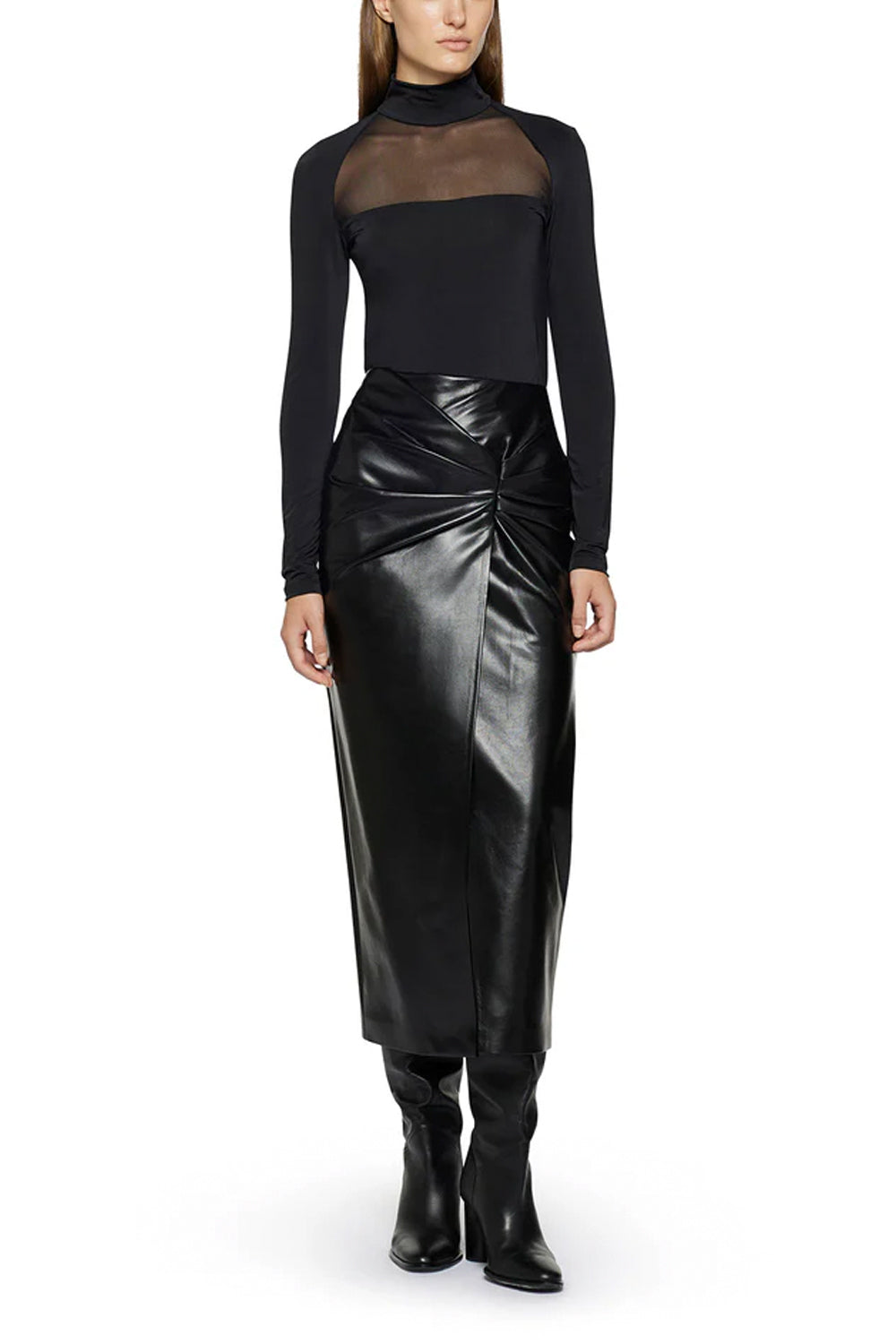 SIMONA CORSELLINI Maglione in jersey con inserto in tulle Uncategorized SIMONA CORSELLINI