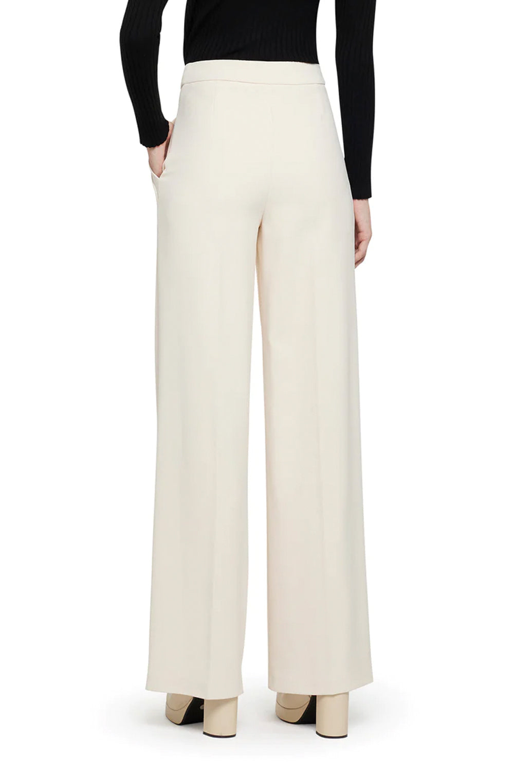 SIMONA CORSELLINI Pantalone Wide Leg in crepe