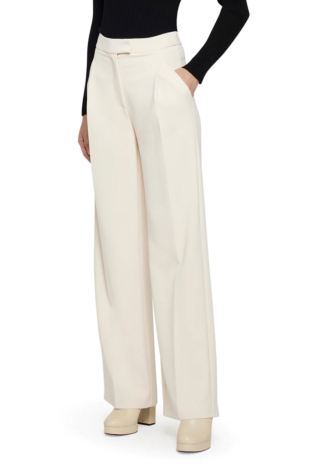 SIMONA CORSELLINI Pantalone Wide Leg in crepe