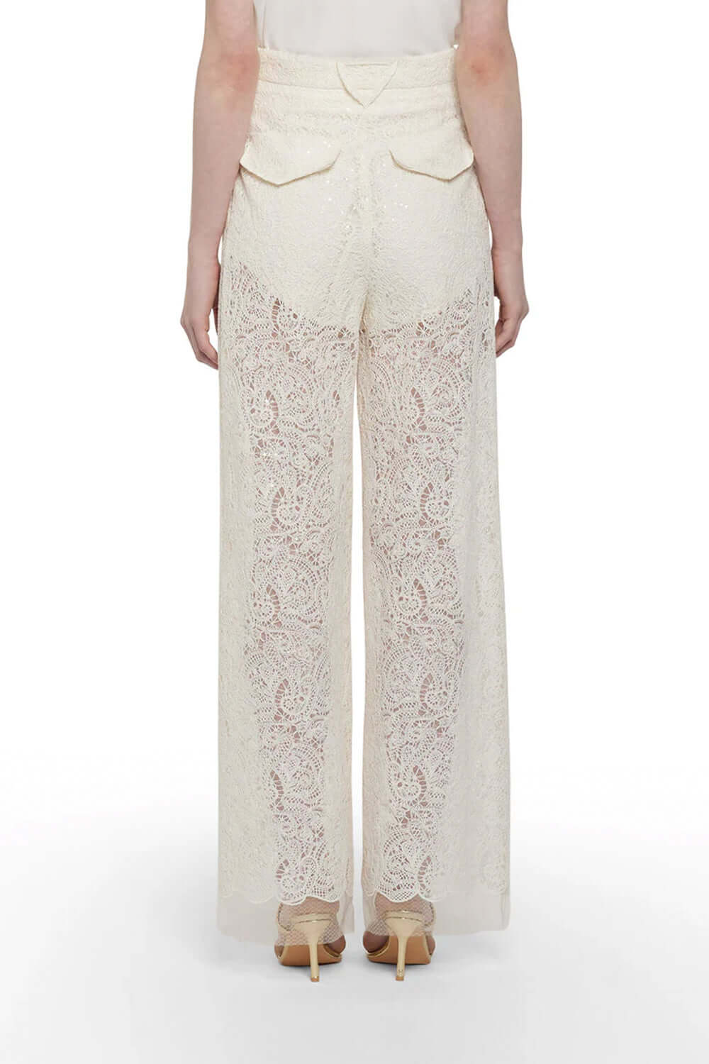 SIMONA CORSELLINI Pantalone in pizzo ricamato Uncategorized SIMONA CORSELLINI
