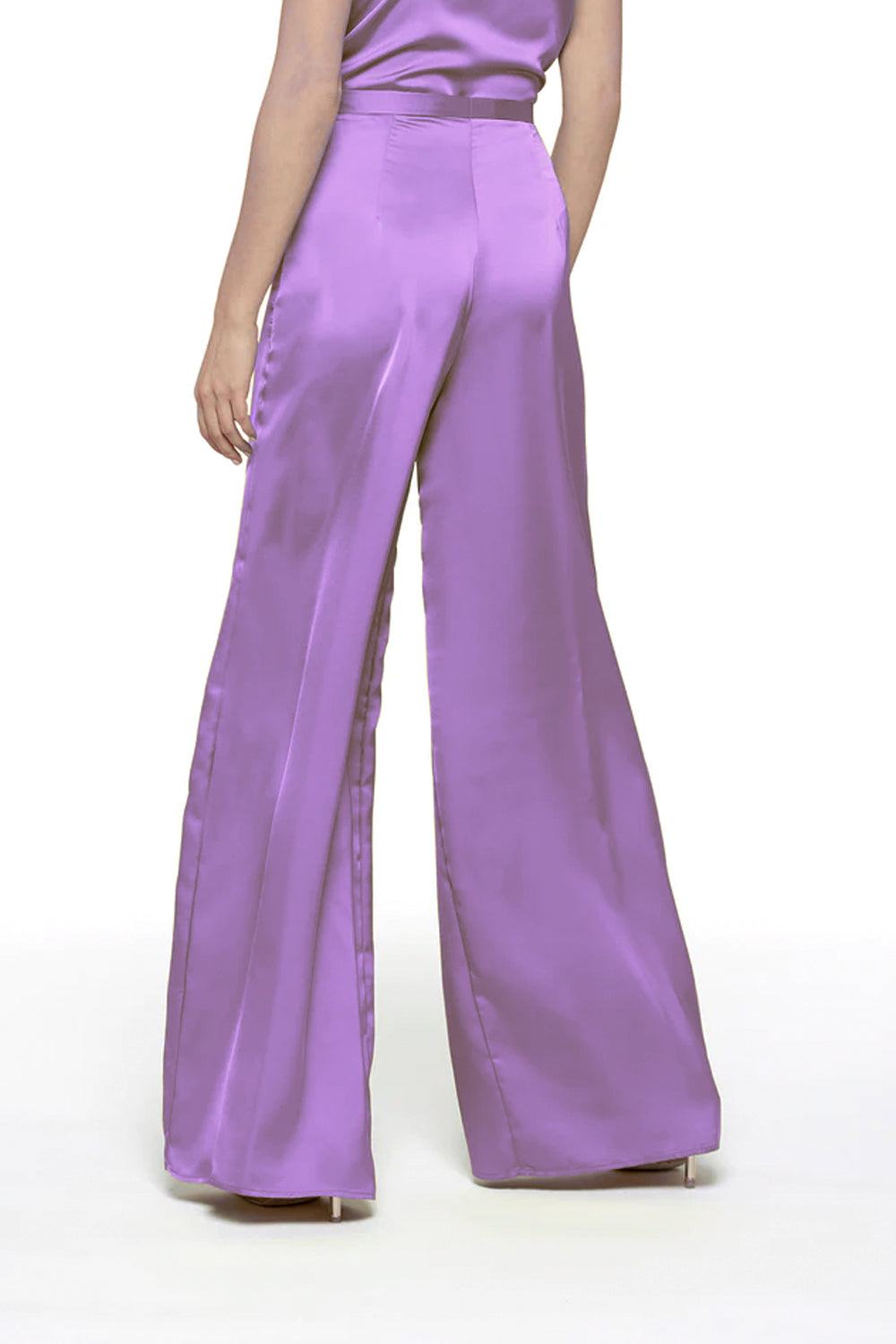 SIMONA CORSELLINI Pantalone palazzo in raso lucido SIMONA CORSELLINI