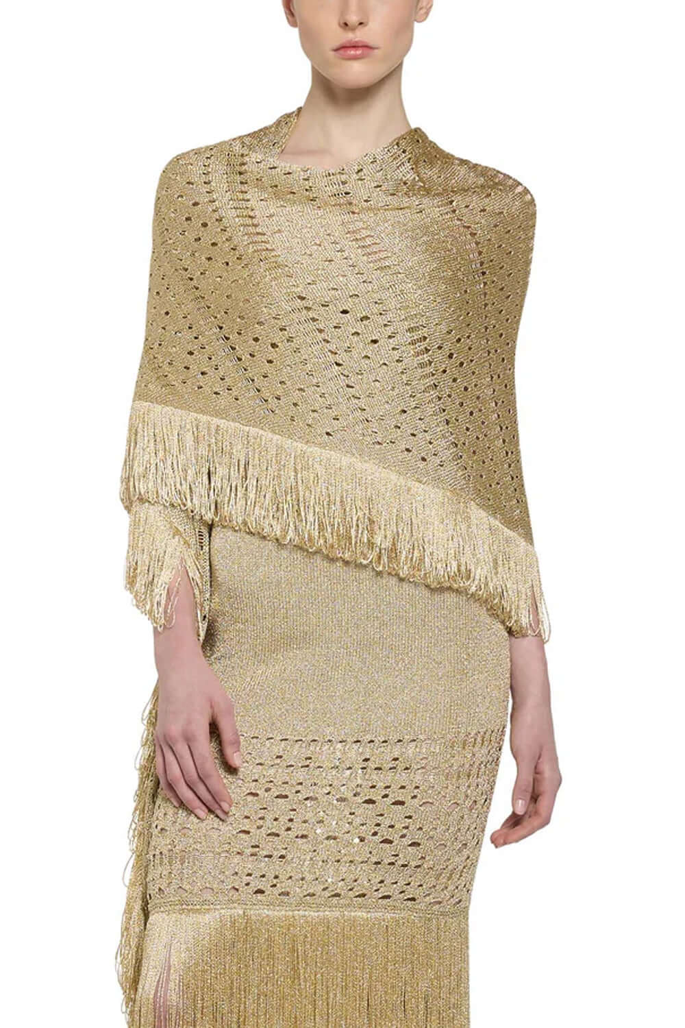 SIMONA CORSELLINI Scialle in lurex traforato Uncategorized SIMONA CORSELLINI