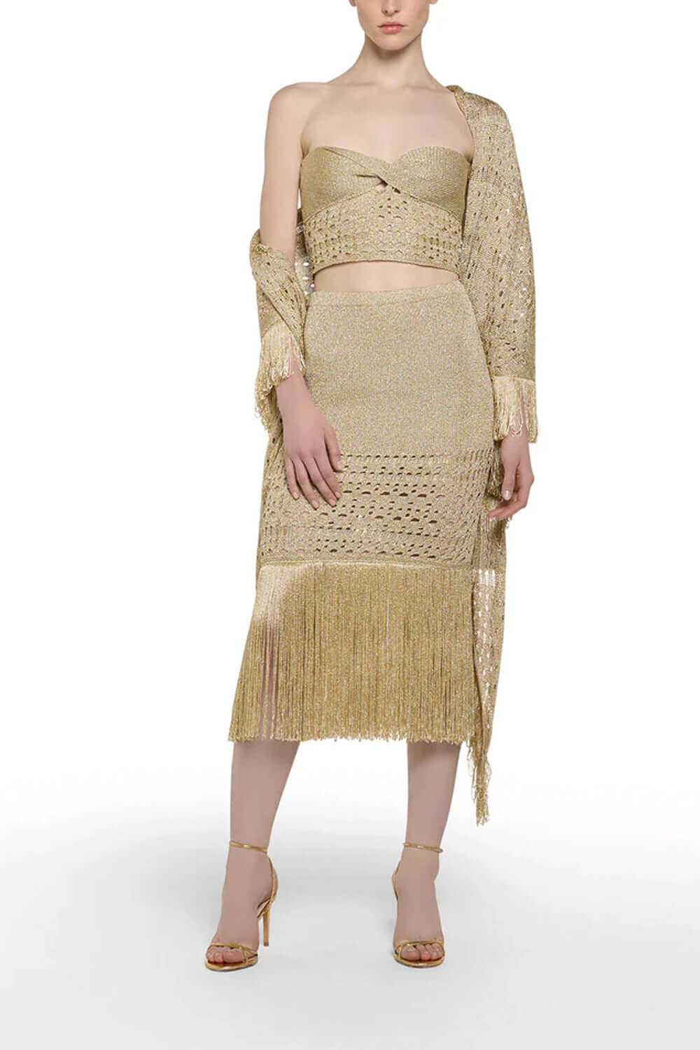 SIMONA CORSELLINI Scialle in lurex traforato Uncategorized SIMONA CORSELLINI