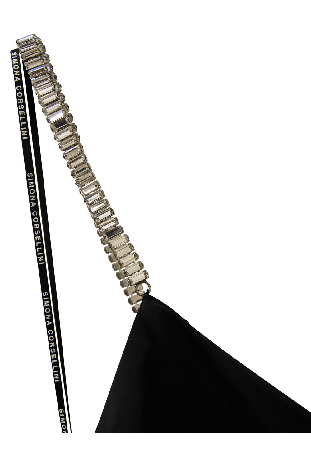 SIMONA CORSELLINI Top in raso con spaline strass SIMONA CORSELLINI