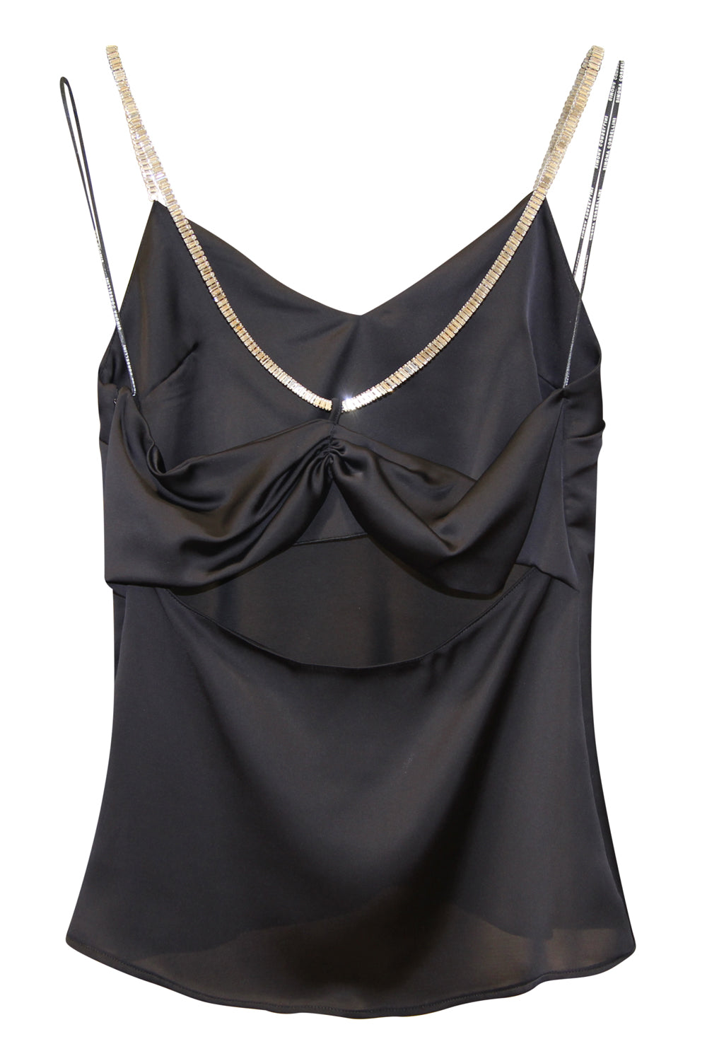 SIMONA CORSELLINI Top in raso con spaline strass SIMONA CORSELLINI