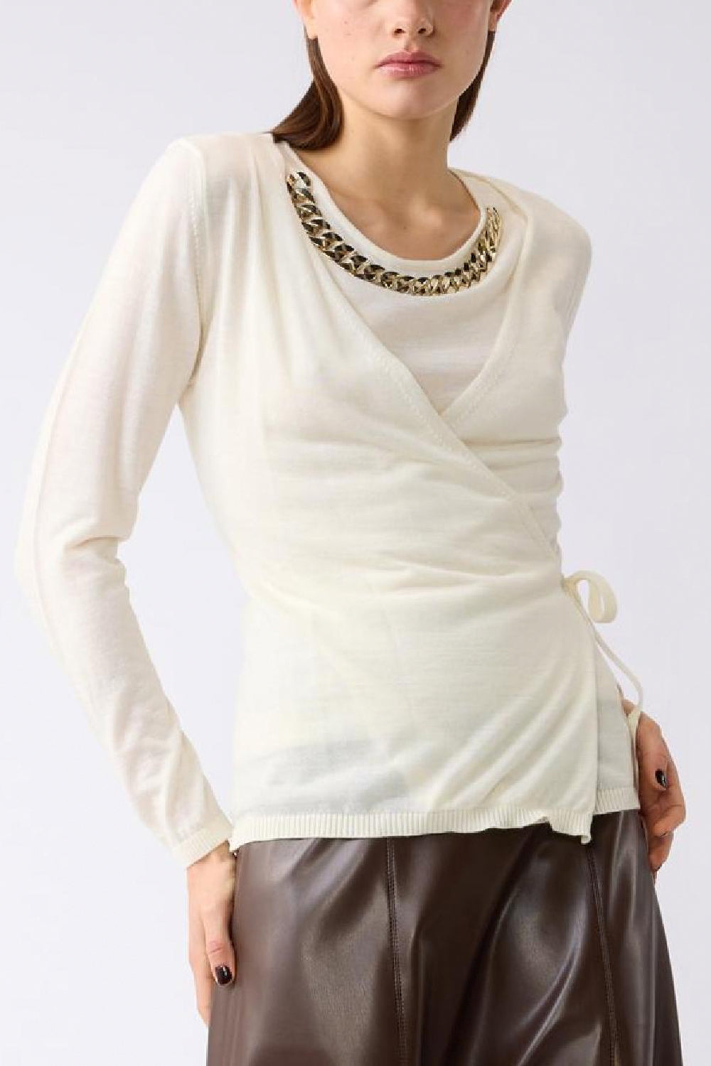 SIMONA CORSELLINI Twinset con dettaglio catena