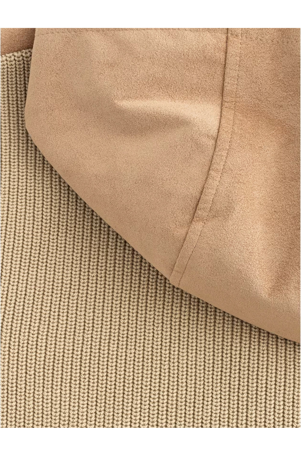 GRAN SASSO Smanicato in maglia e camoscio GRAN SASSO