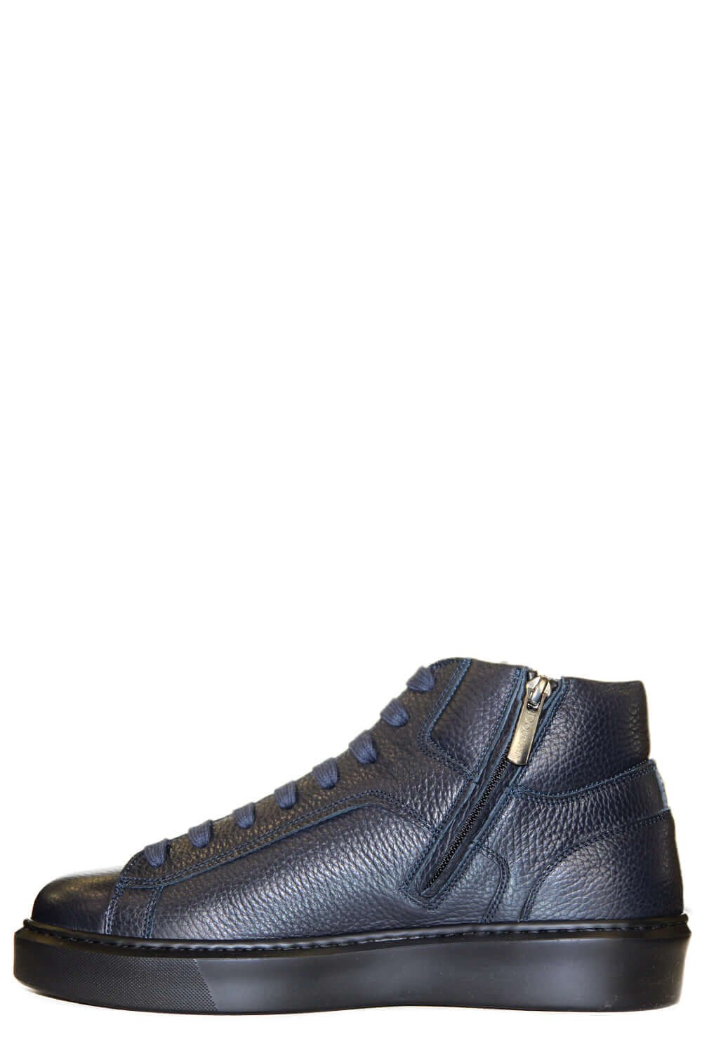 DOUCALS Sneakers alta in pelle con zip Uncategorized DOUCALS