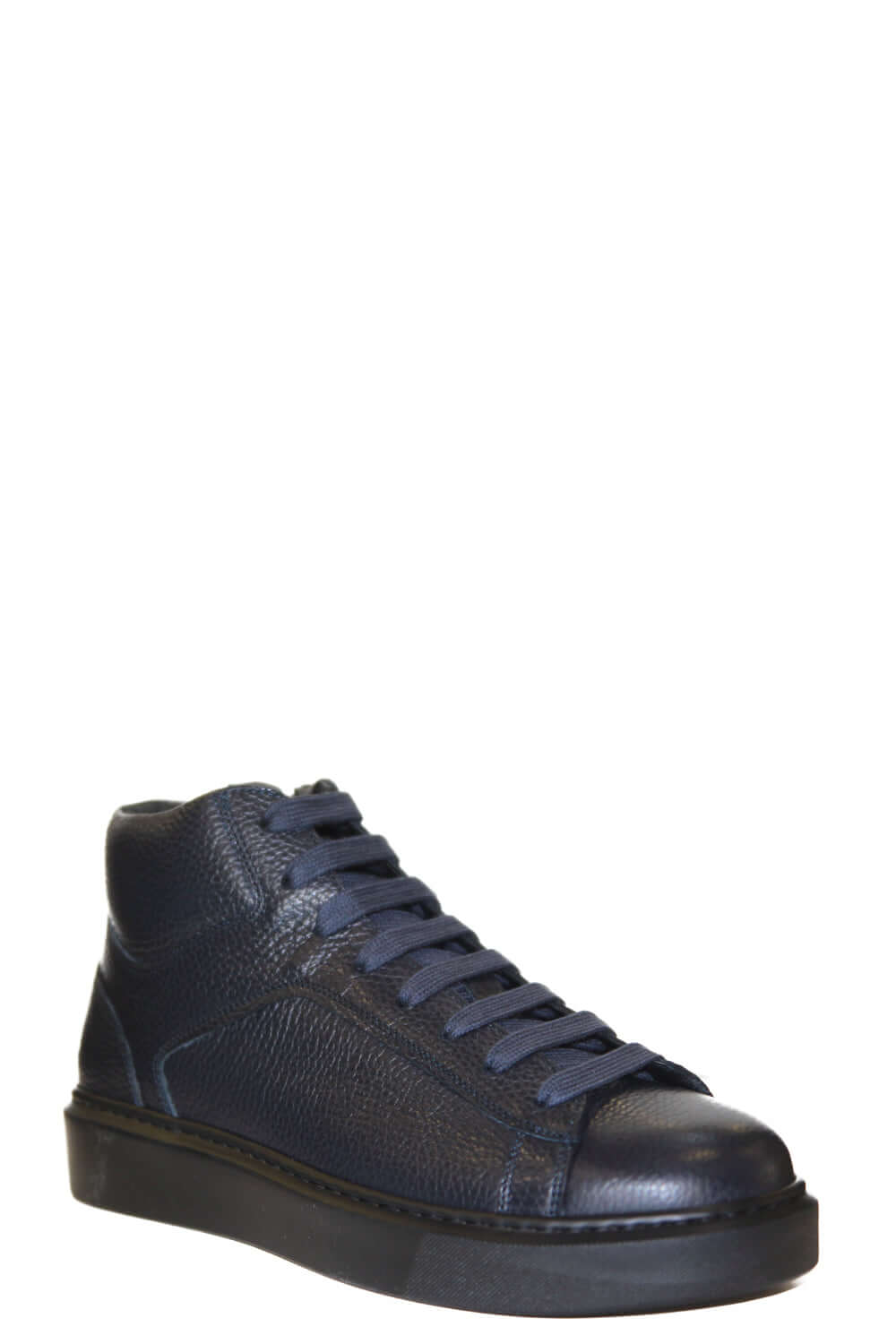DOUCALS Sneakers alta in pelle con zip Uncategorized DOUCALS