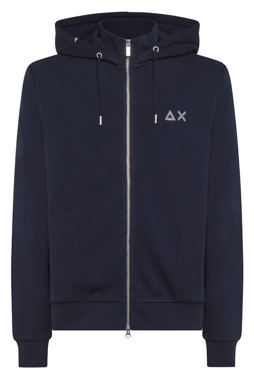 SUN 68 Felpa con zip e cappuccio F43102-07-Blu-XL