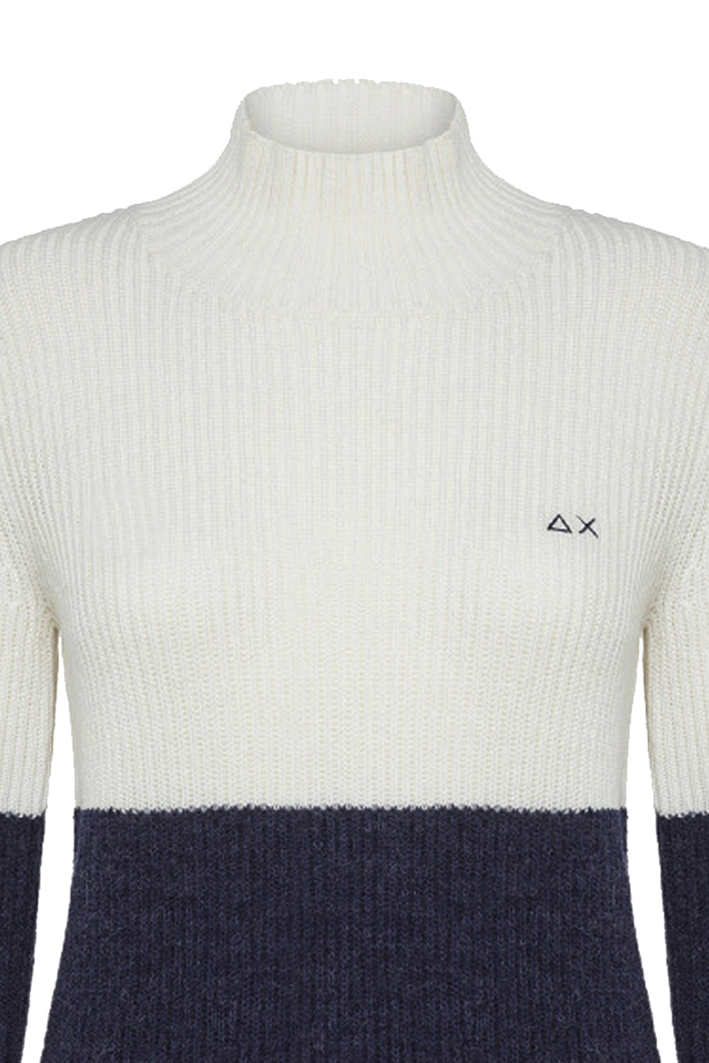 SUN 68 Maglia collo alto bicolore Clothing SUN 68