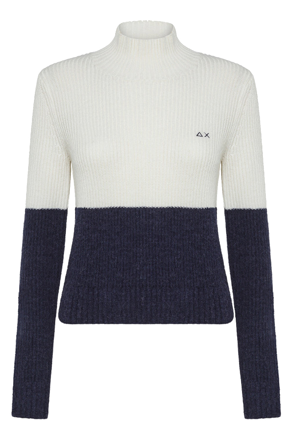 SUN 68 Maglia collo alto bicolore Clothing SUN 68