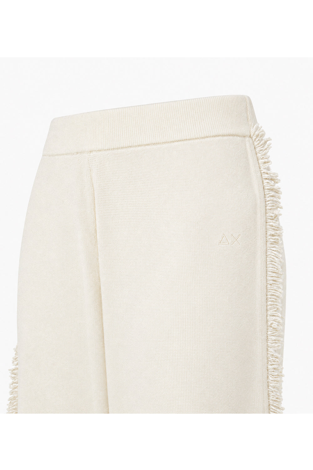 SUN 68 Pantaloni in lana e cashmere con frange