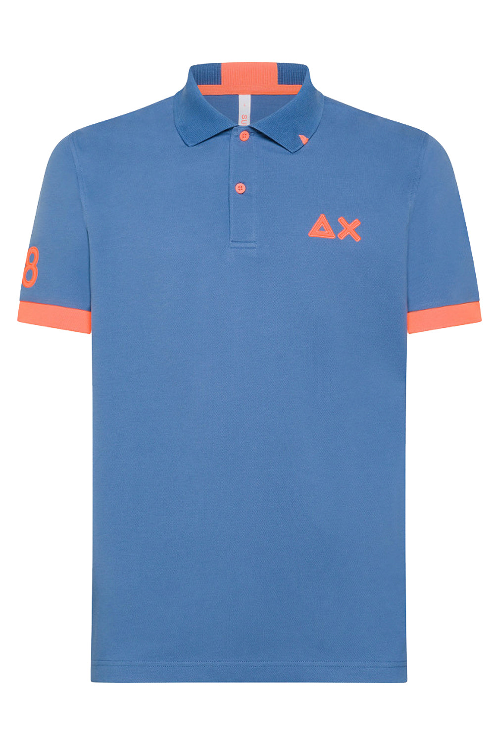 SUN 68 Polo con logo fluo SUN 68