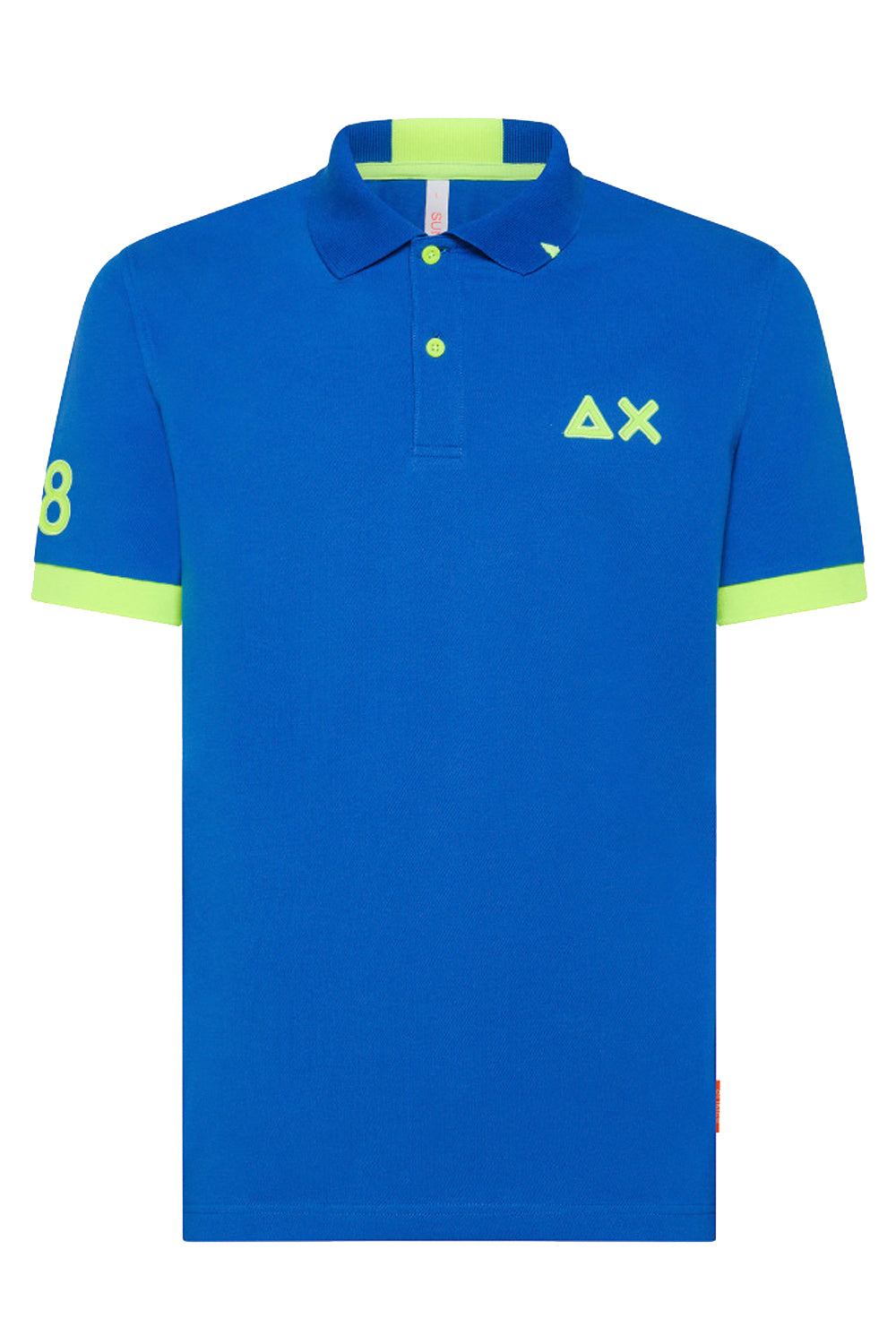 SUN 68 Polo con logo fluo SUN 68