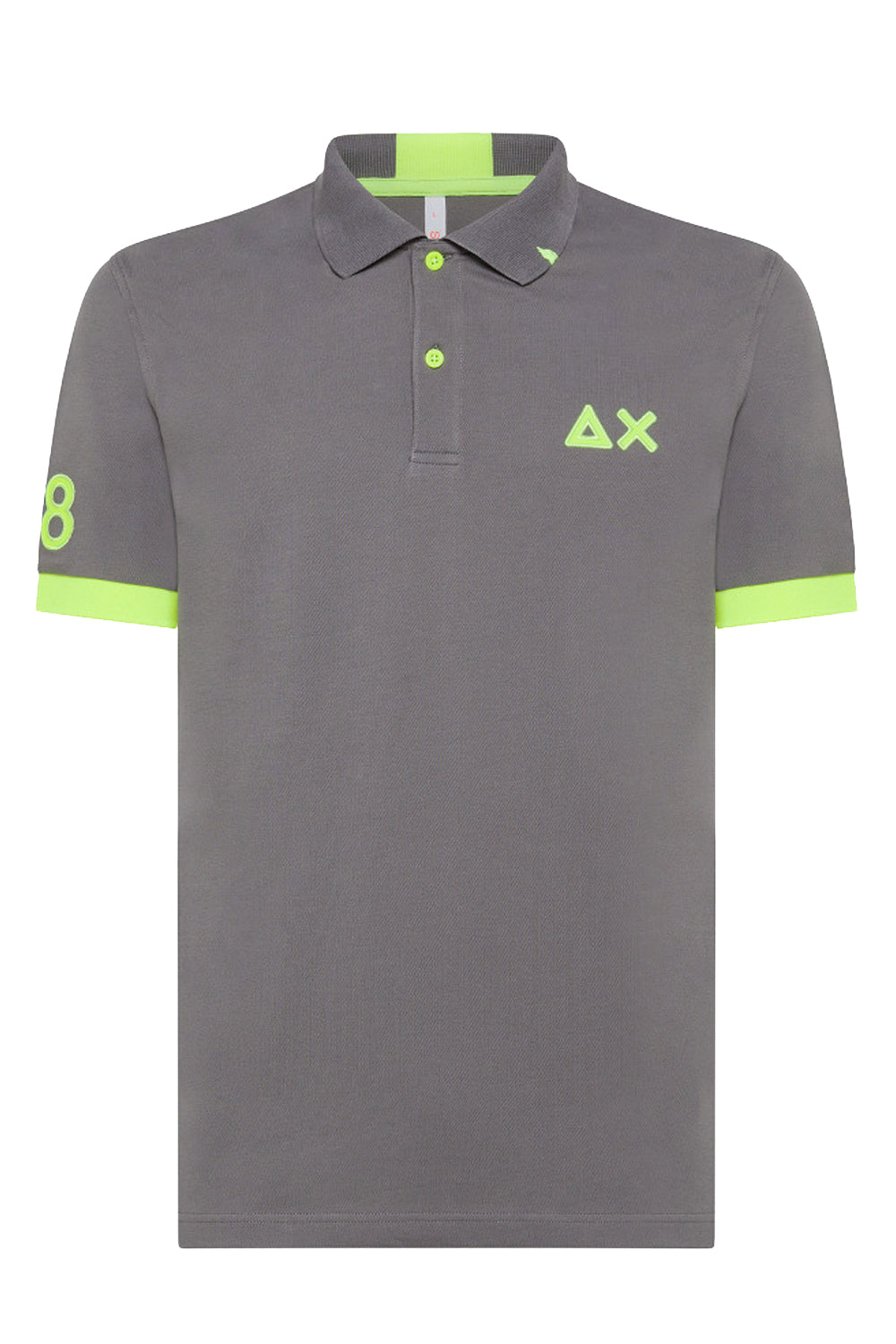 SUN 68 Polo con logo fluo SUN 68