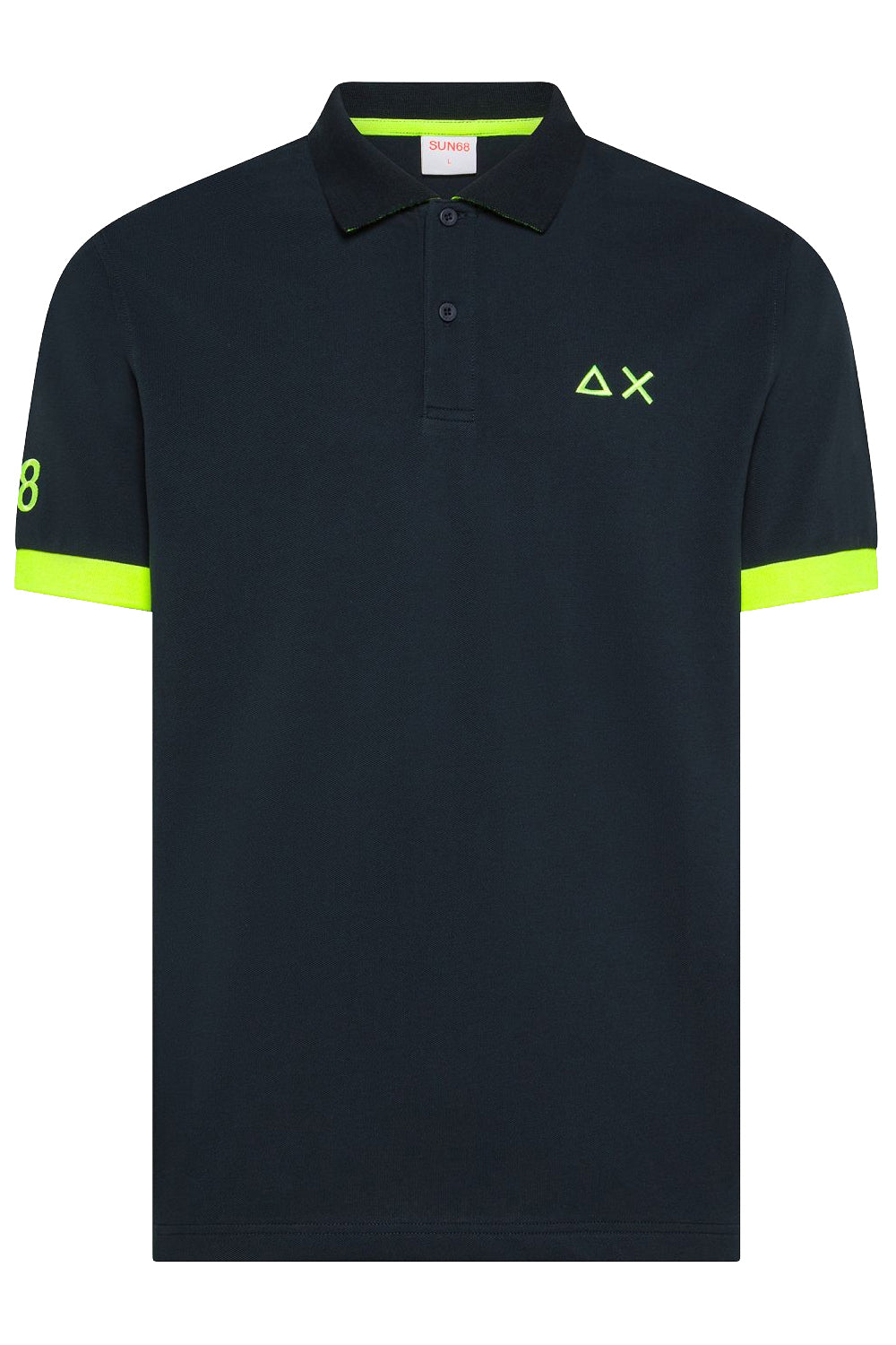 SUN68 Polo con maxi logo in cotone