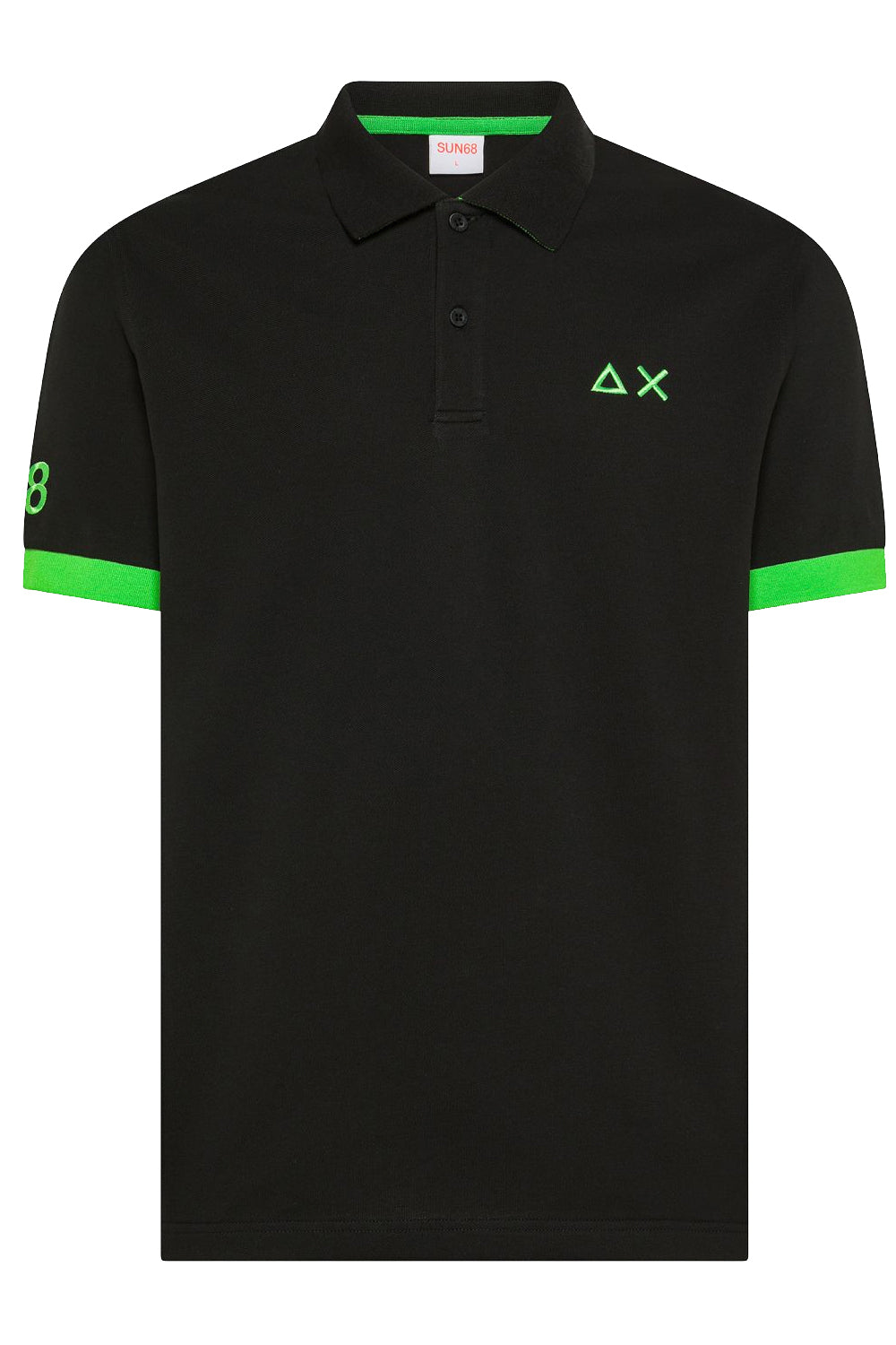 SUN68 Polo con maxi logo in cotone