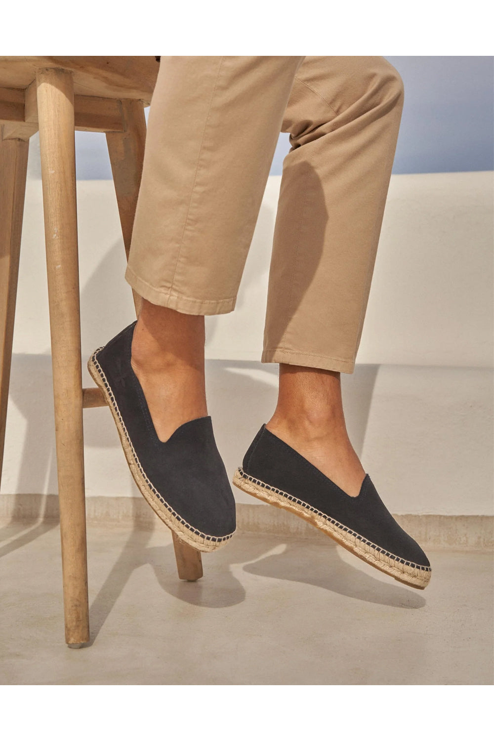 MANEBI Espadrilas in suede con suola in iuta