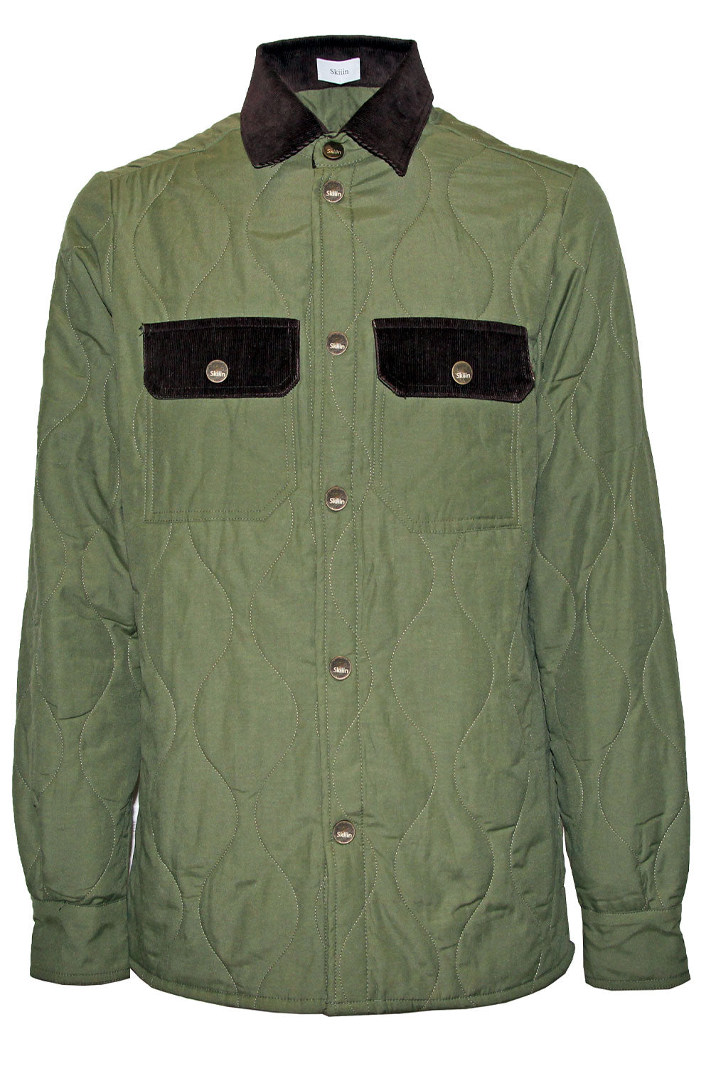 Skiiin Giacca trapuntata con colletto in velluto