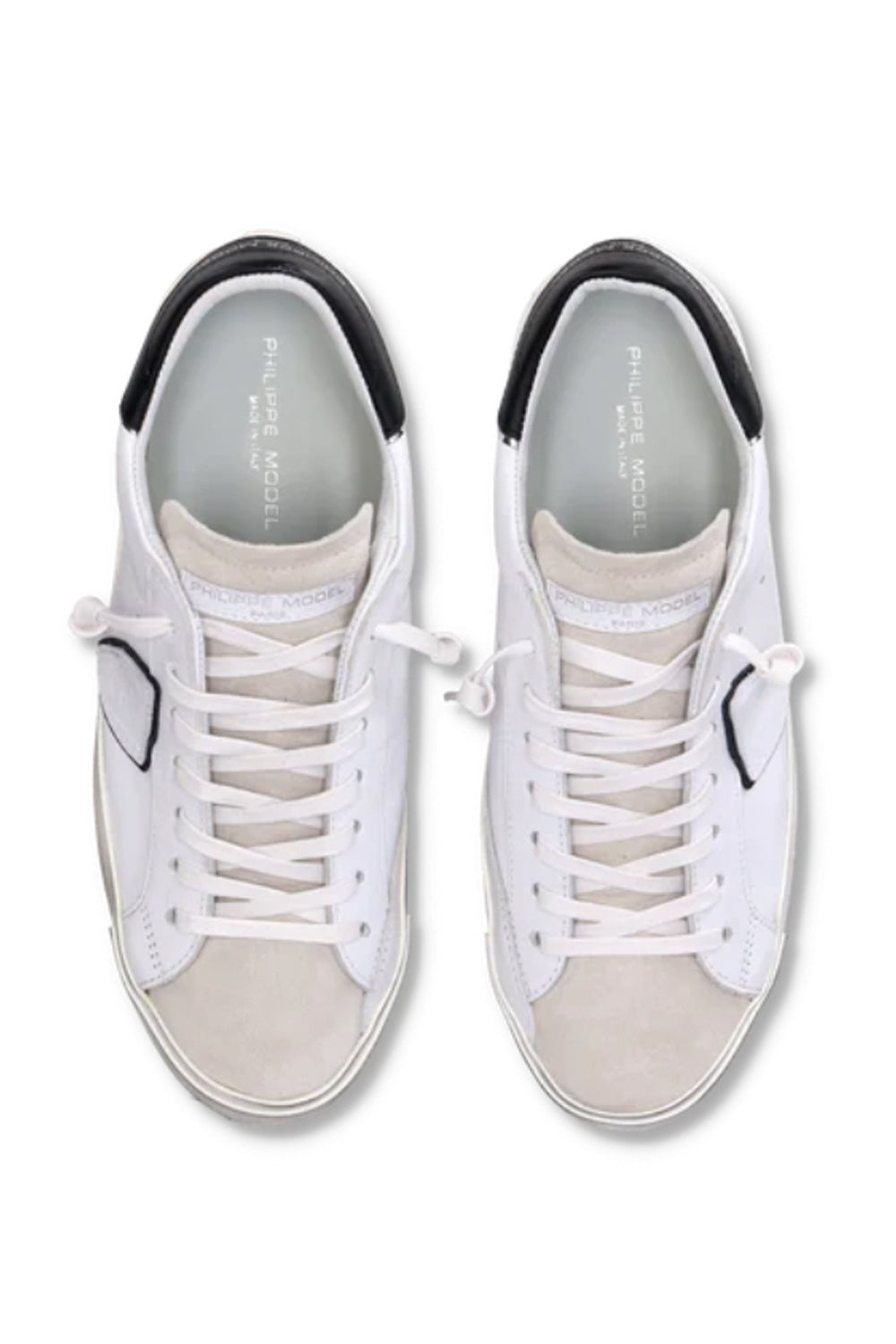 PHILIPPE MODEL Sneaker bassa Prsx uomo bianco e nero