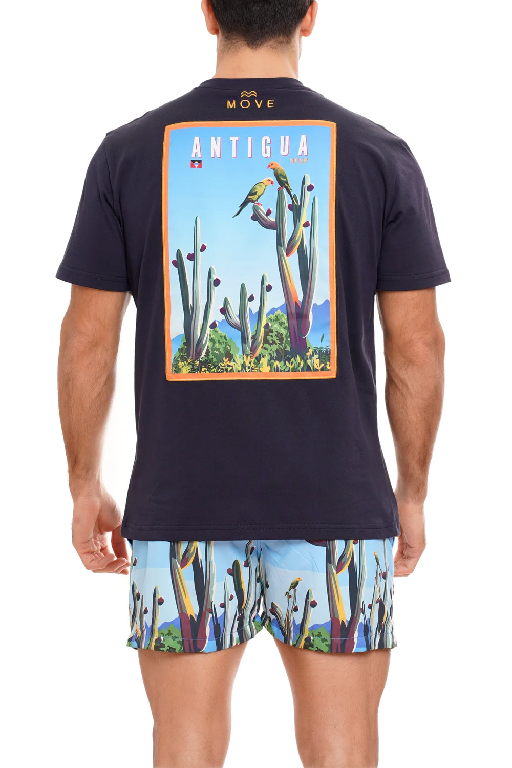 MOVE BEACHWEAR T-shirt con stampa sul retro MOVE BEACHWEAR