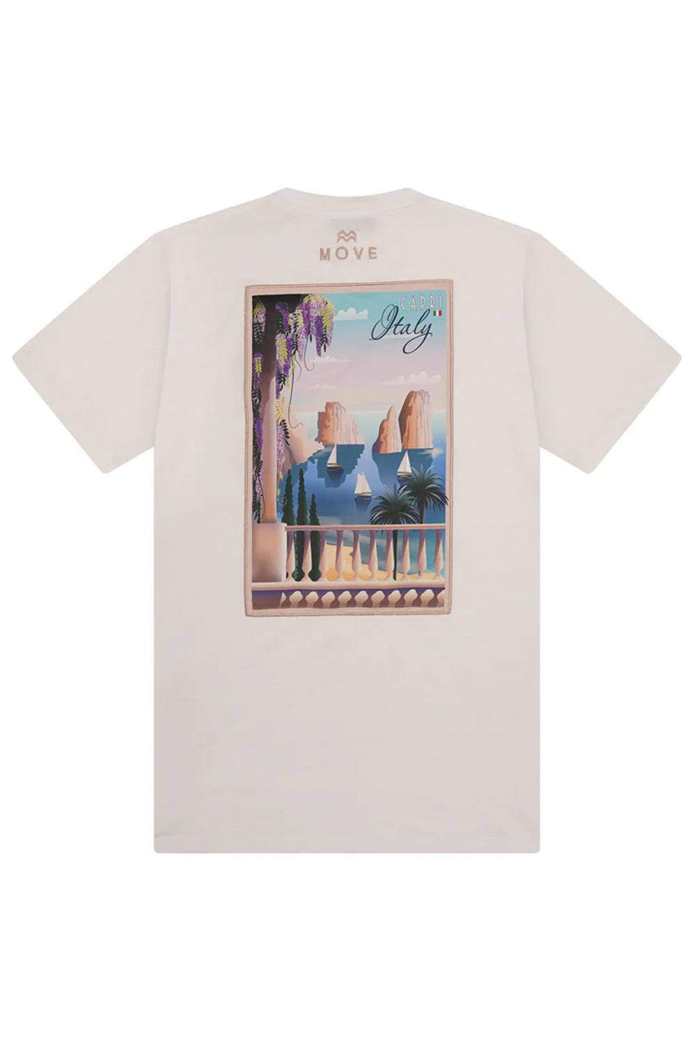MOVE BEACHWEAR T-shirt con stampa sul retro MOVE BEACHWEAR
