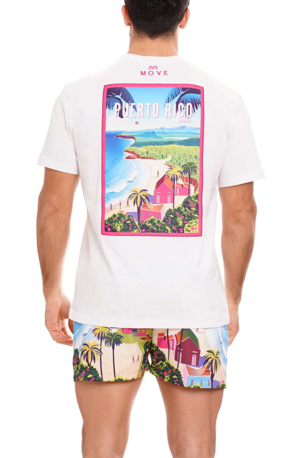 MOVE BEACHWEAR T-shirt con stampa sul retro MOVE BEACHWEAR