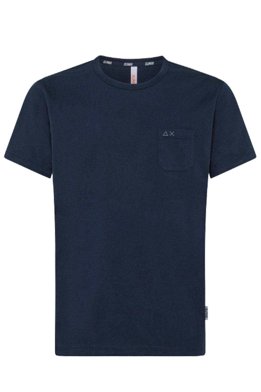 SUN 68 T-shirt in cotone con taschino