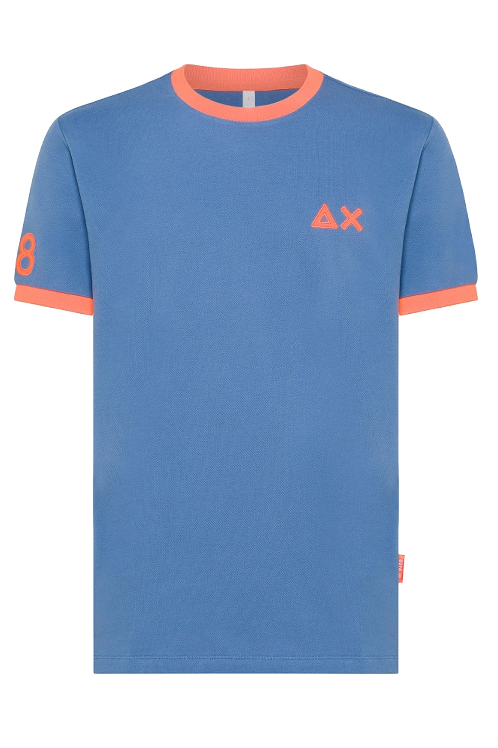 SUN 68 T-shirt con logo fluo