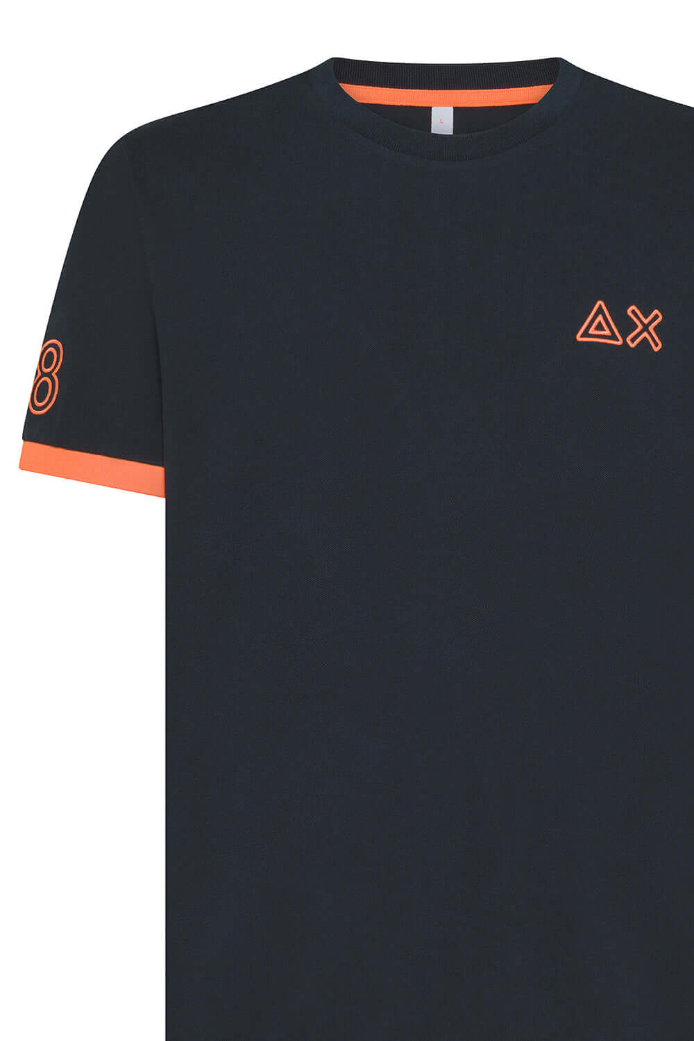 SUN 68 T-shirt in piquet con logo fluo Uncategorized SUN 68