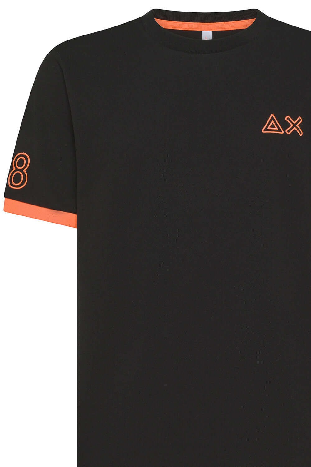 SUN 68 T-shirt in piquet con logo fluo Uncategorized SUN 68