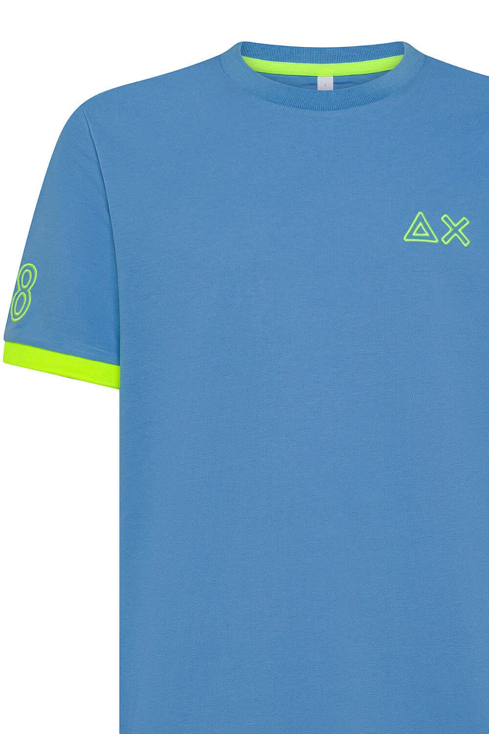 SUN 68 T-shirt in piquet con logo fluo Uncategorized SUN 68