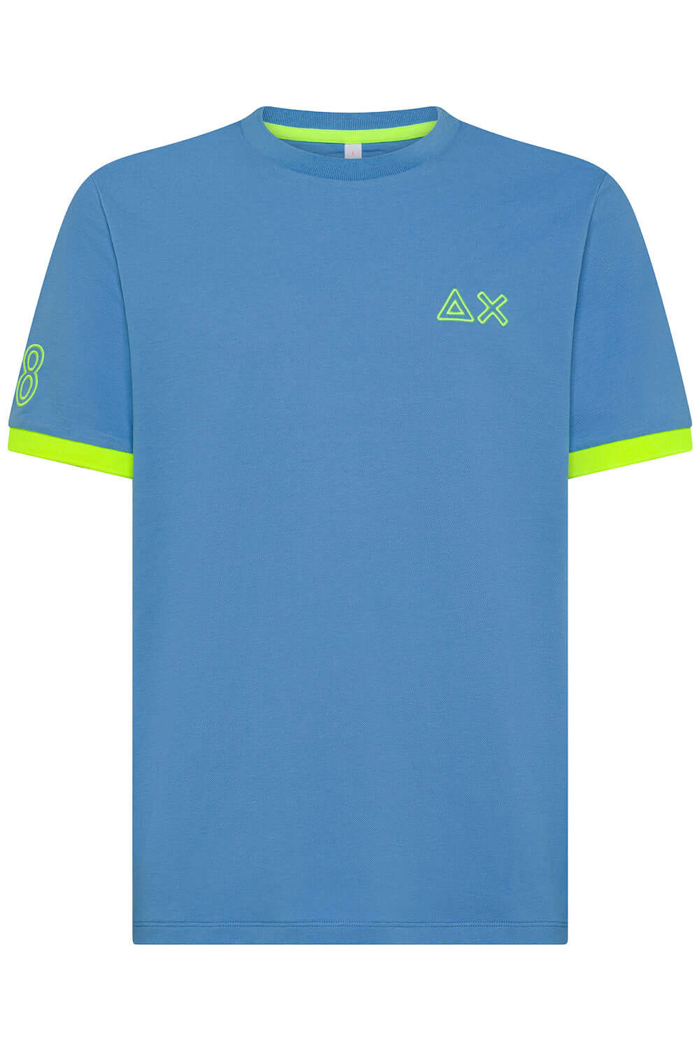 SUN 68 T-shirt in piquet con logo fluo Uncategorized SUN 68