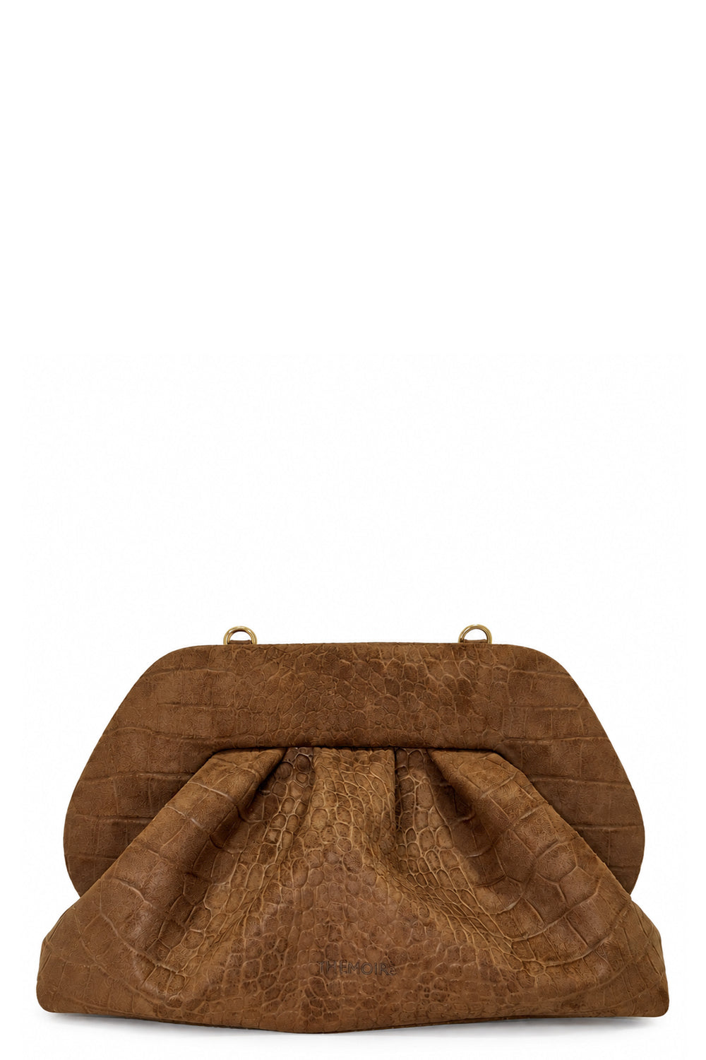 THEMOIRE Borsa bios medium suede croco effect