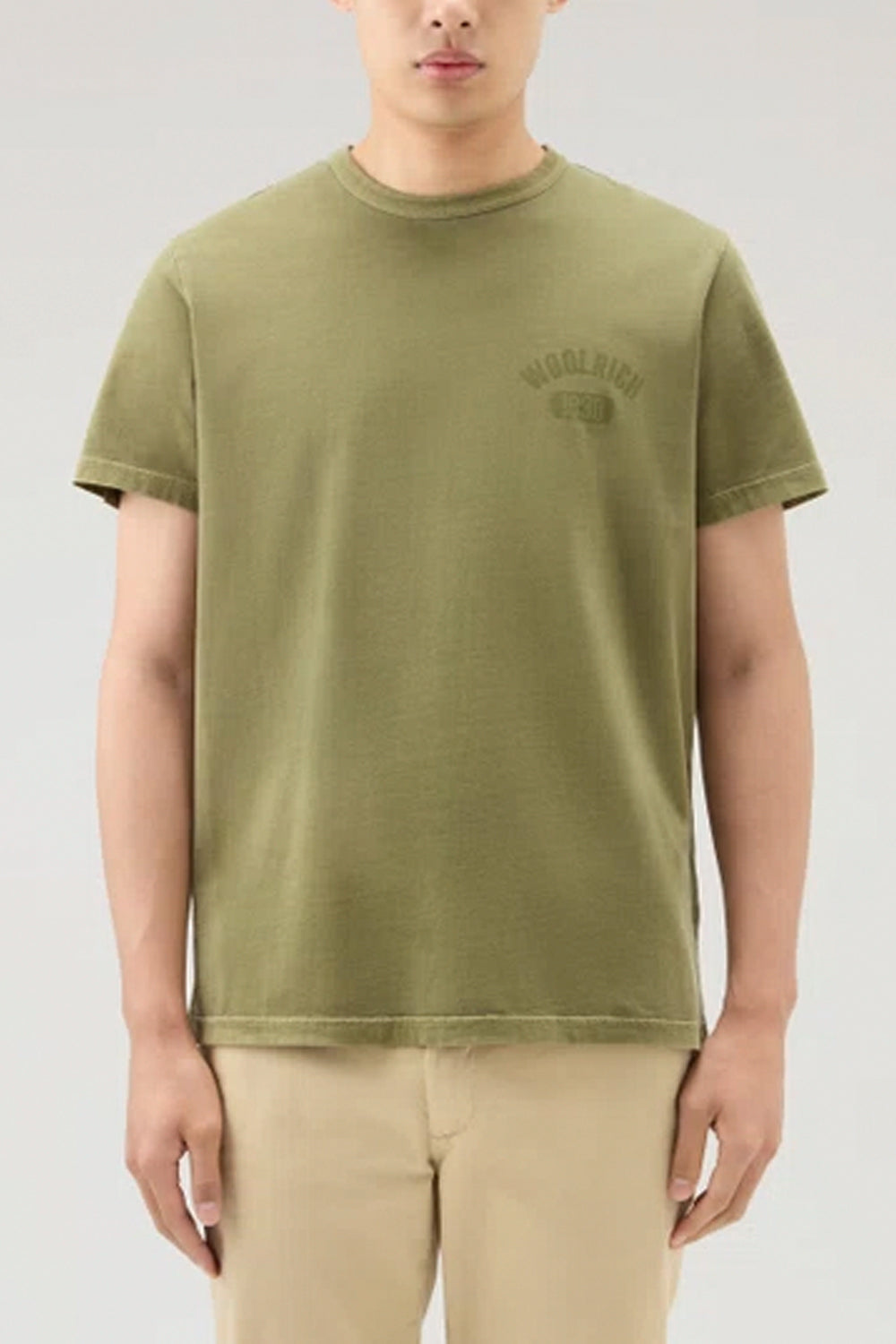 WOOLRICH T-shirt con logo tono su tono Clothing WOOLRICH