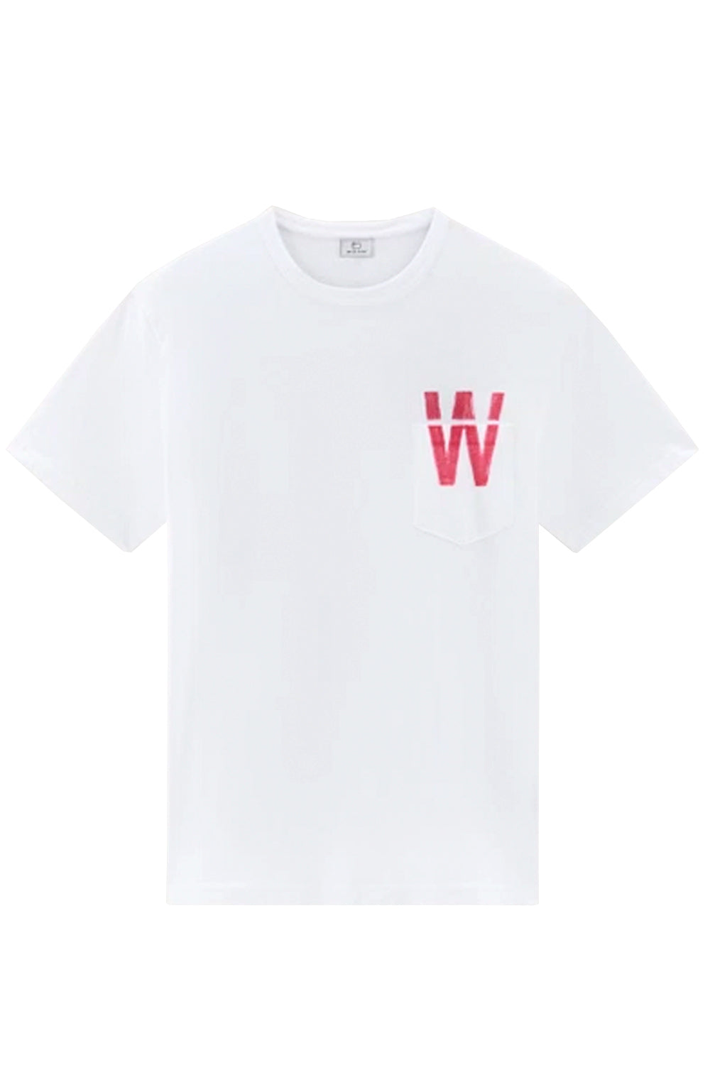 WOOLRICH T-shirt con stampa sul retro e taschino WOOLRICH