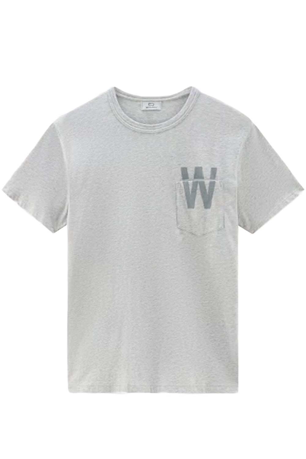WOOLRICH T-shirt con stampa sul retro e taschino WOOLRICH
