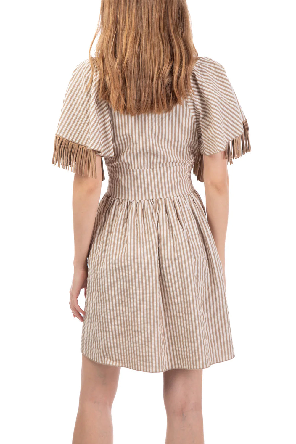 LE VOLIERE Abito con frange LE VOLIERE