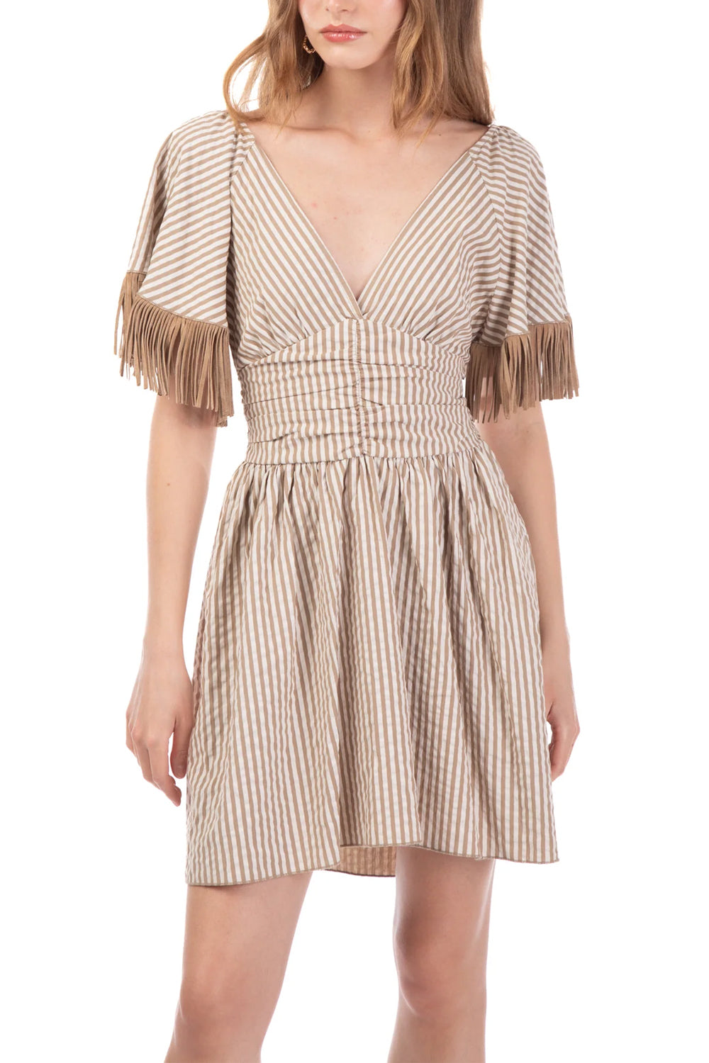 LE VOLIERE Abito con frange LE VOLIERE