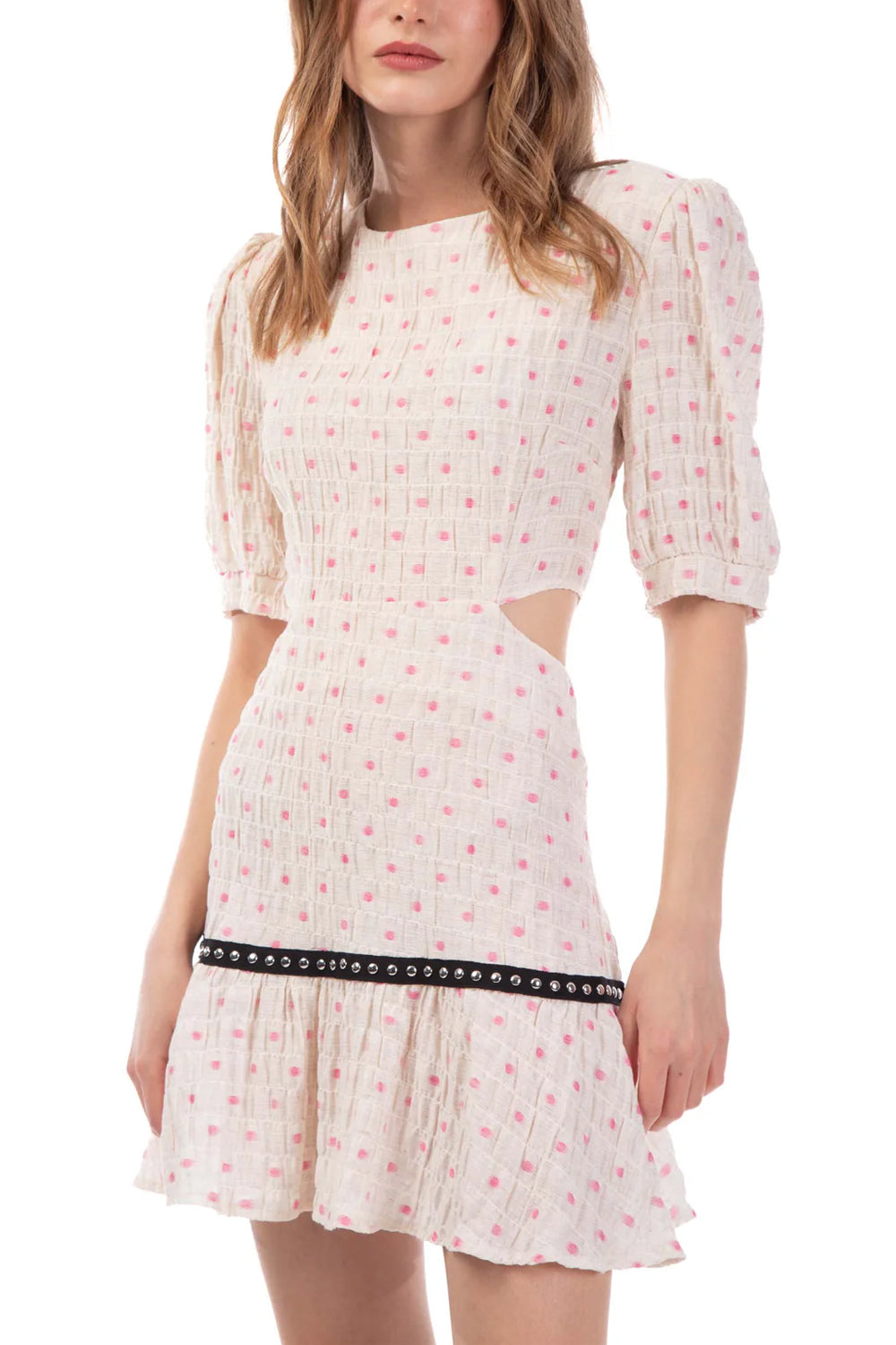 LE VOLIERE Abito crepon con pois LE VOLIERE