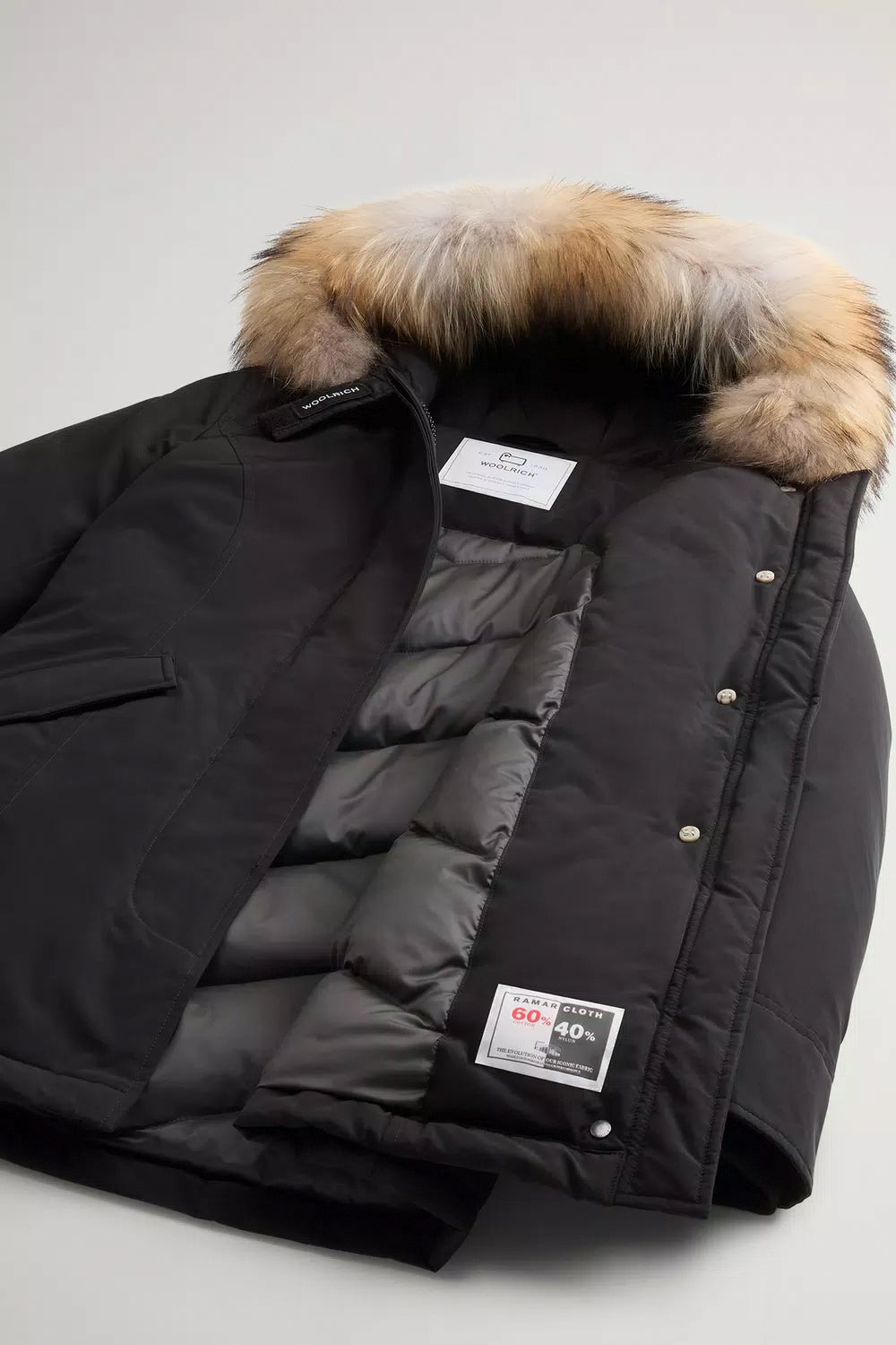 WOOLRICH Arctic Parka in Ramar Cloth con pelliccia removibile