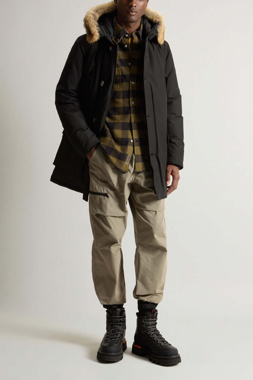 WOOLRICH Arctic Parka in Ramar Cloth con pelliccia removibile Uncategorized WOOLRICH