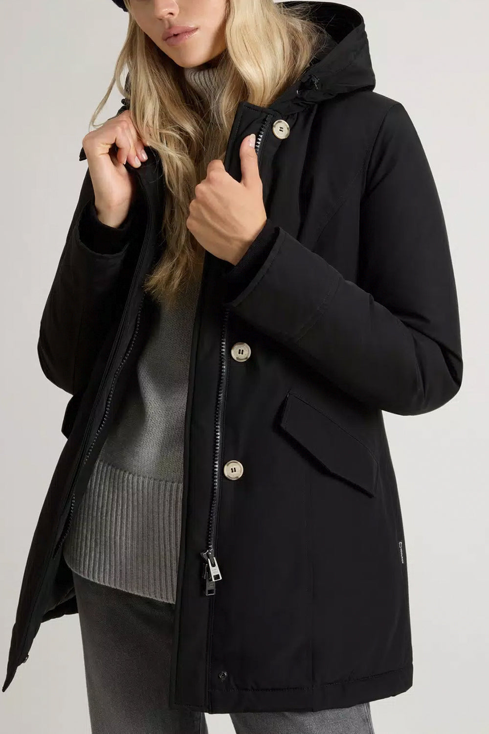 WOOLRICH Arctic Parka in Ramar Cloth con pelliccia removibile