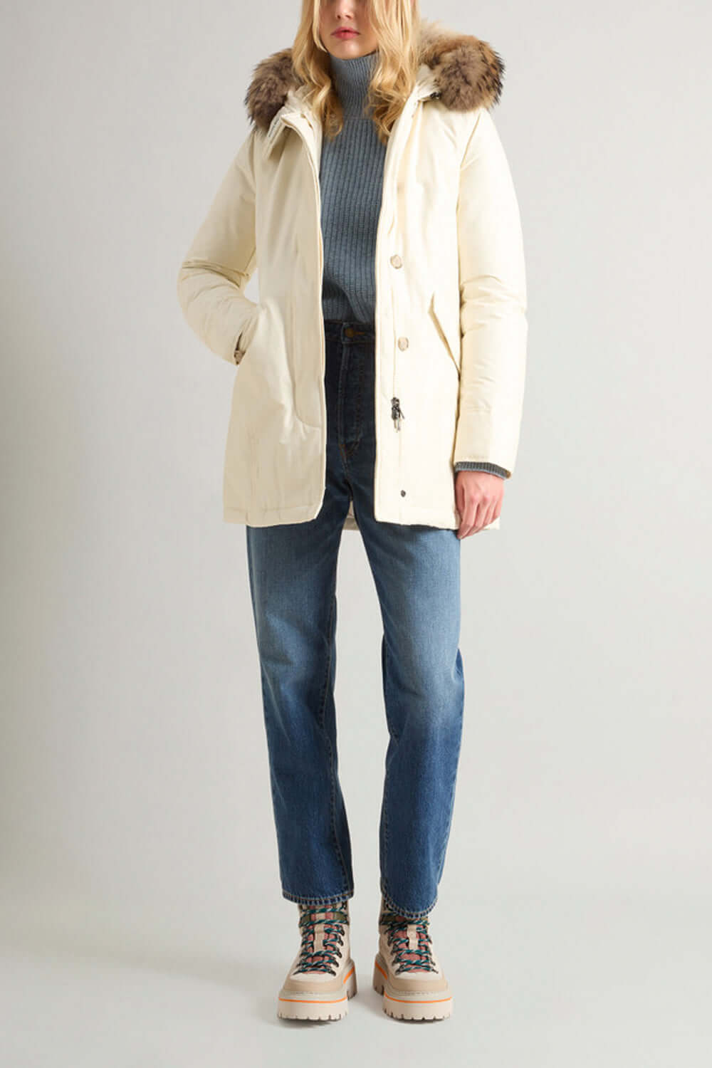 WOOLRICH Arctic Parka in Ramar Cloth con pelliccia removibile Uncategorized WOOLRICH