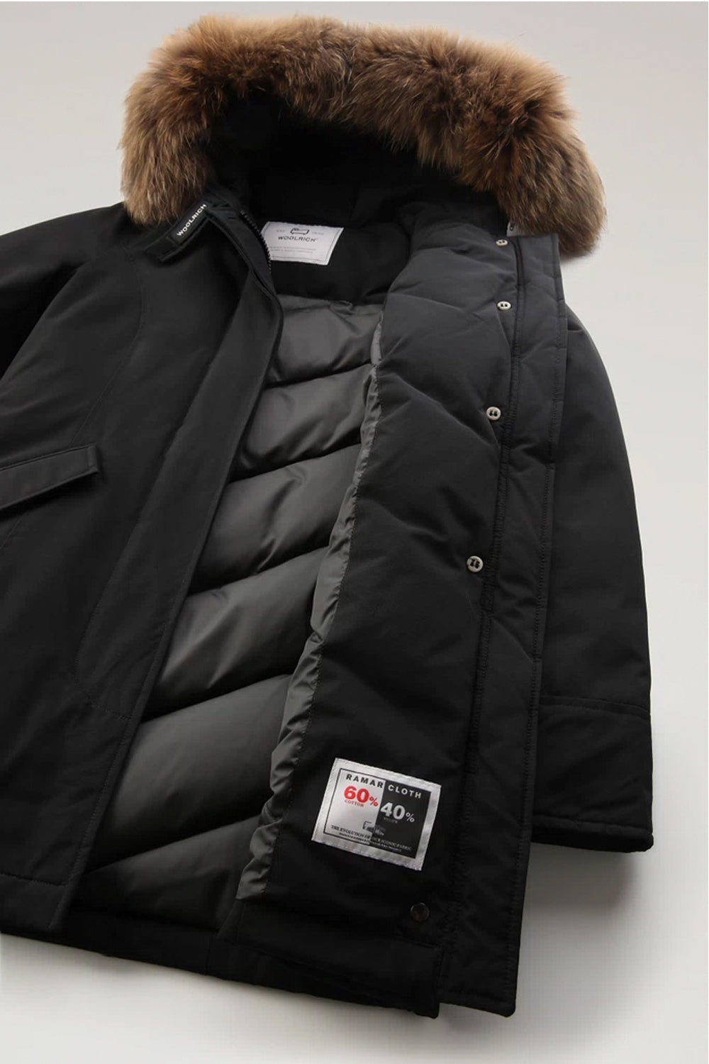 WOOLRICH Arctic Parka in Ramar Cloth con pelliccia removibile