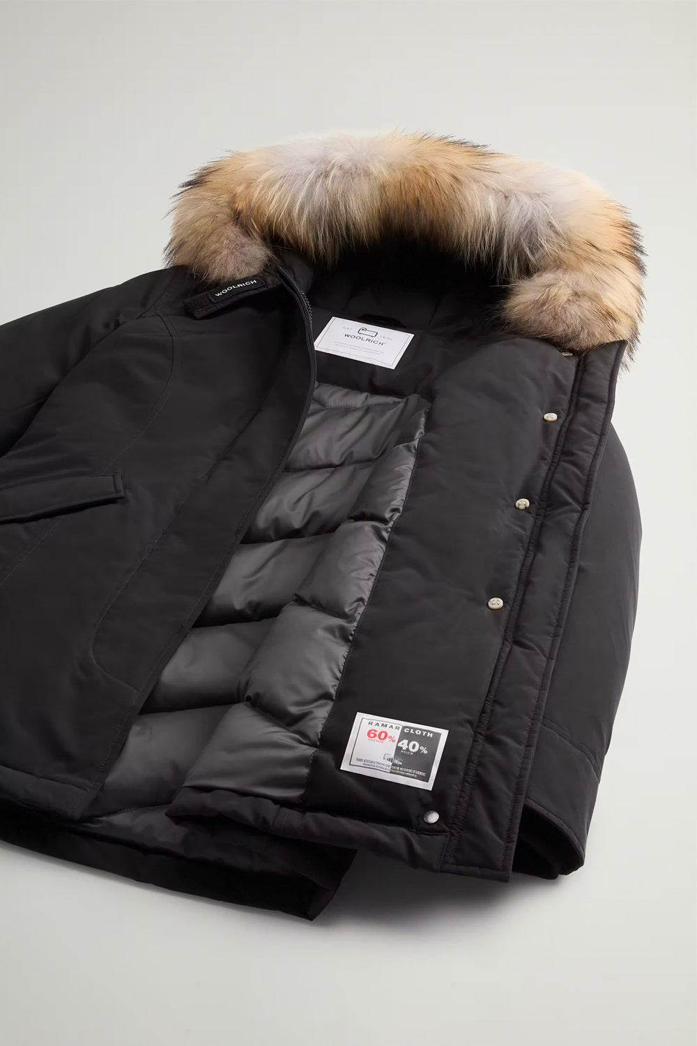 WOOLRICH Arctic Parka in Ramar Cloth con pelliccia removibile