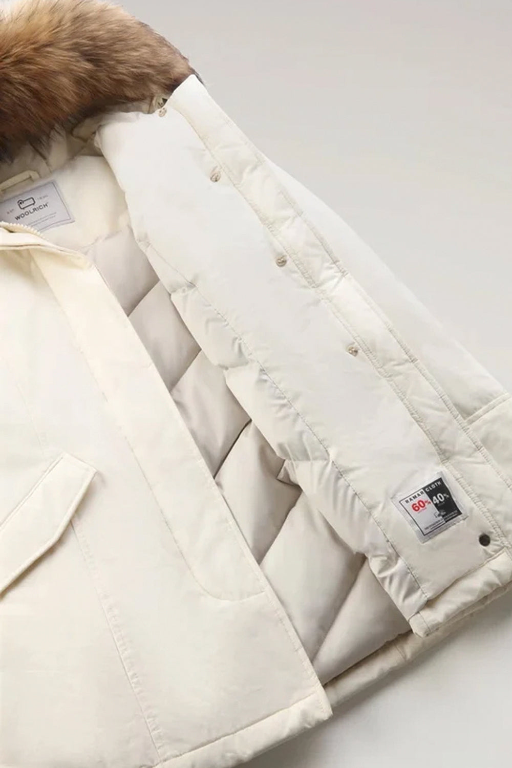 WOOLRICH Arctic Parka in Ramar Cloth con pelliccia removibile