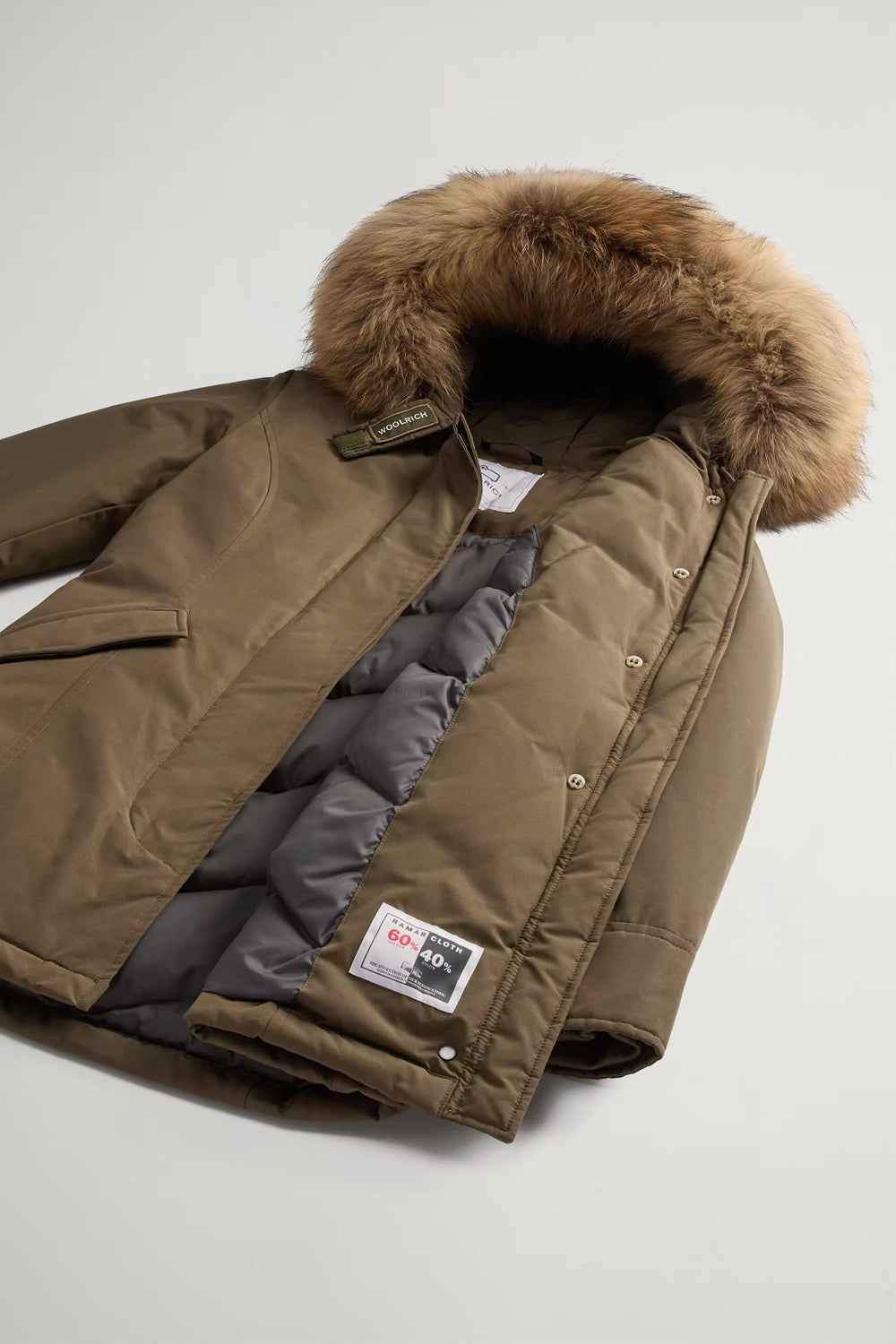 WOOLRICH Arctic Parka in Ramar Cloth con pelliccia removibile