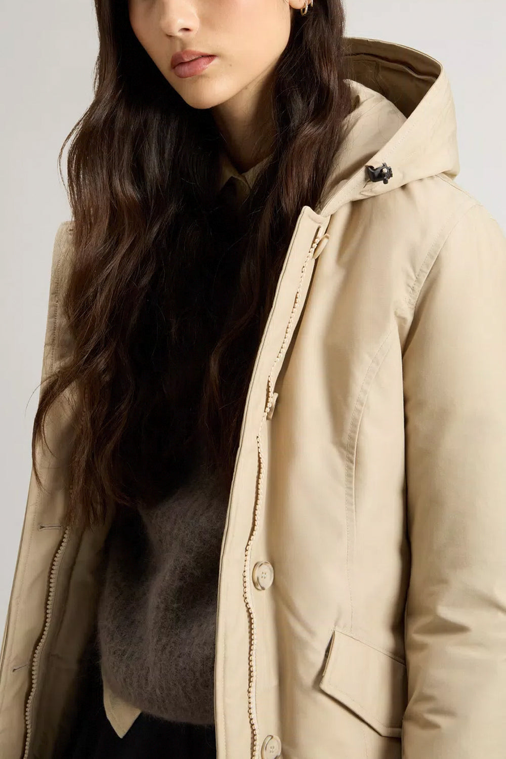 WOOLRICH Arctic Parka in Ramar Cloth con pelliccia removibile